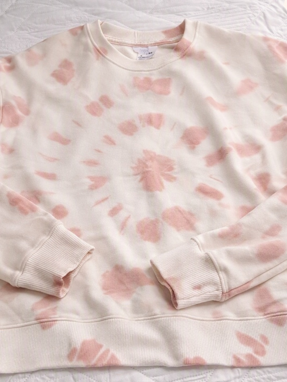 Soft Blush Tie-Dye Crewneck oversize sweatshirt size XL